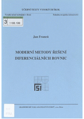 Modern� metody �e�en� diferenci�ln�ch rovnic