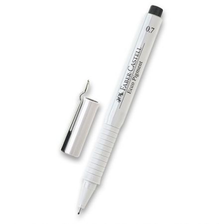 Popisova� Faber-Castell Ecco Pigment - �ern� 0,7 mm, �ern�
