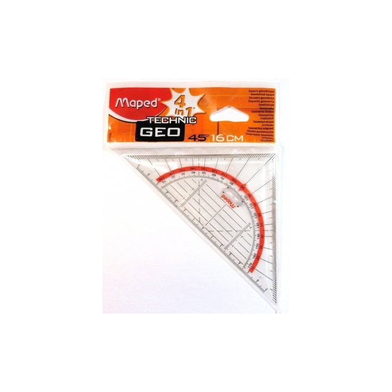 Prav�tko trojuholn�k 45 177 MAPED Technik 16 cm s dr�adlom