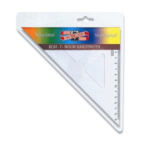 KOH-I-NOOR Trojuholn�k transparentn� s ryskou, nel�mav�