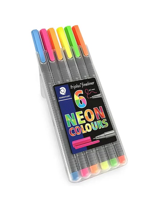 Linery STAEDTLER triplus fineliner 6ks NEON
