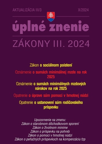 Aktualiz�cia III/3 2024 � Soci�lne poist
