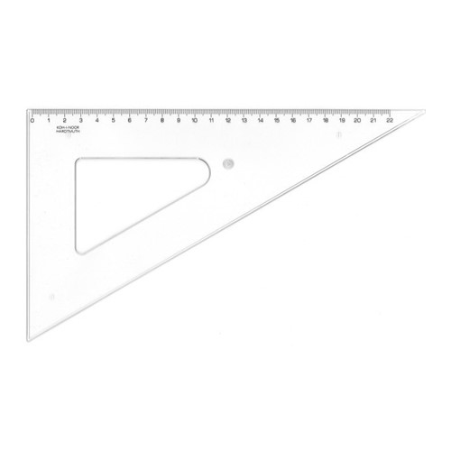 KOH-I-NOOR Troj�heln�k transparentn�, 22 cm