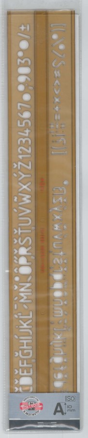 �ablona p�smenkov� 10 mm