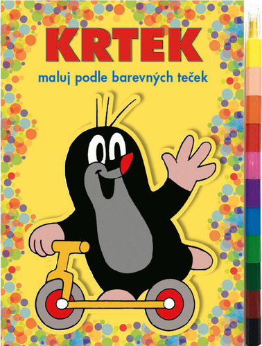 Maluj podle barevn�ch te�ek Krtek 1