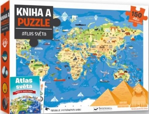 Kniha a puzzle Atlas sv�ta