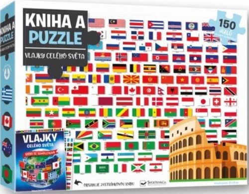 Kniha a puzzle Vlajky cel�ho sv�ta