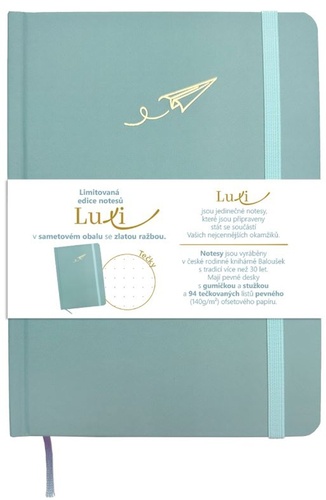 Notes Luxi te�ky A5 led. modr� BALOU�EK