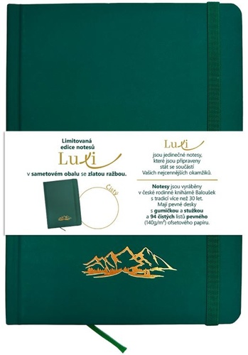 Notes Luxi pr�zdn� A5 zelen� BALOU�EK