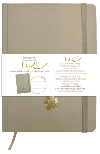 Notes Luxi linky A5 lamino moka BALOU�EK