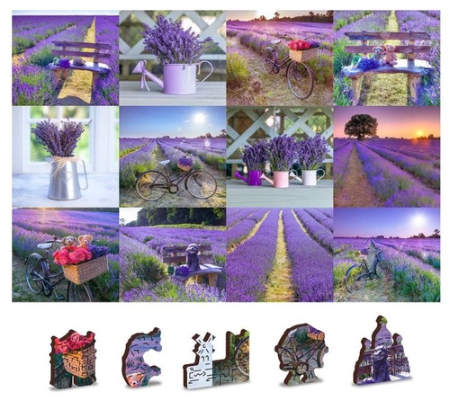 D�ev�n� puzzle Levandulov� Francie 2v1