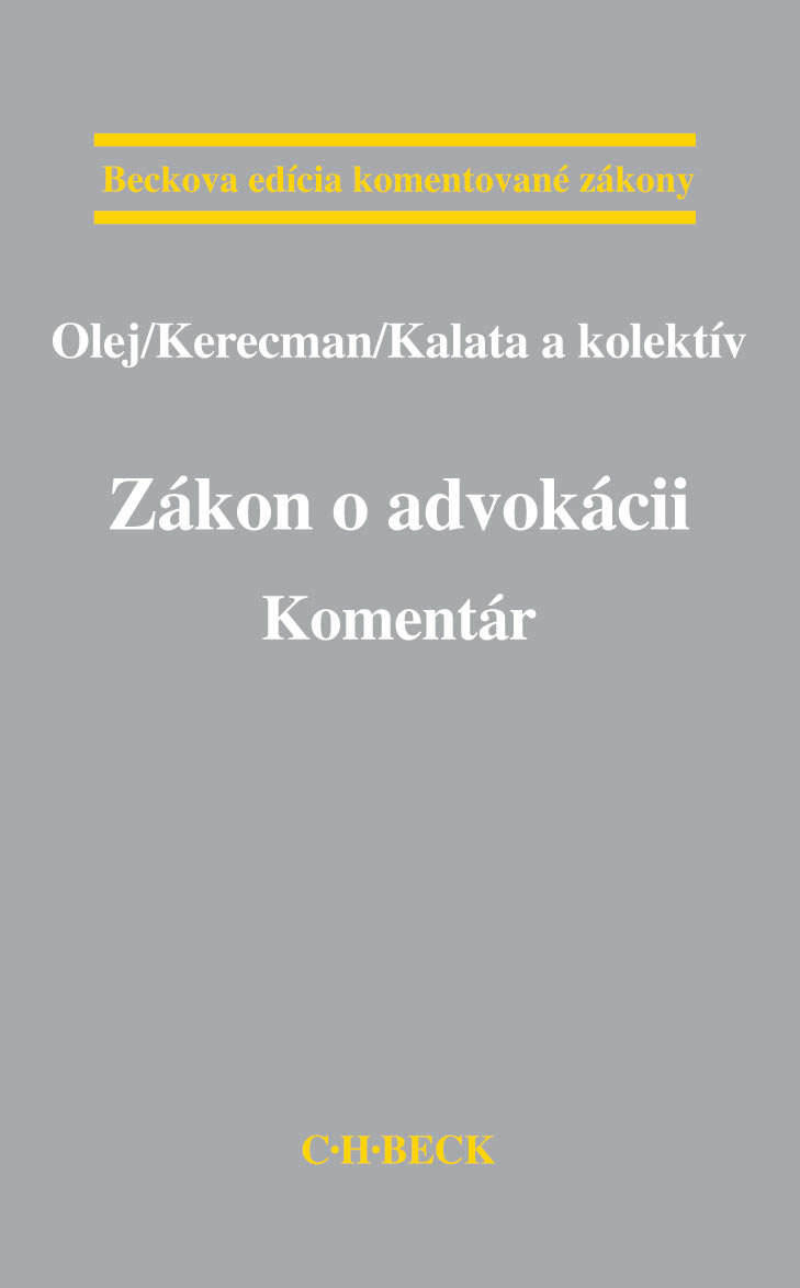 Z�kon o advok�cii. Koment�r