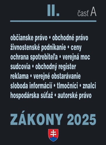Z�kony II A/2025 - Obchodn� a ob�ianske