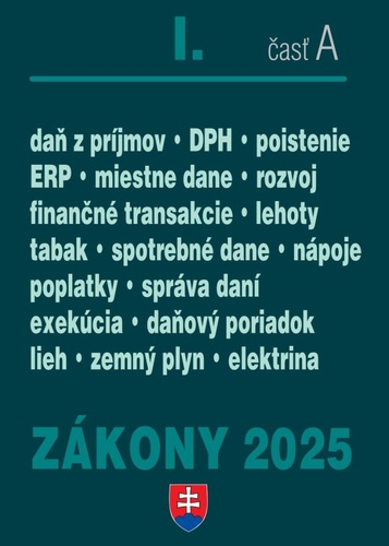 Z�kony I A/2025 � da�ov� z�kony
