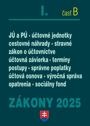 Z�kony I B/2025 � ��tovn� z�kony