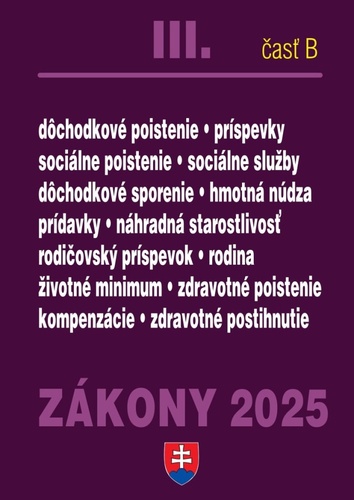 Z�kony III B/2025 � Soci�lne zabezpe�eni