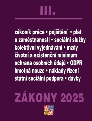 Z�kony III 2025 - Z�kon�k pr�ce, Poji�t�