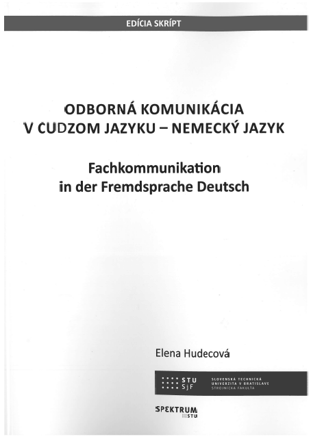 Odborn� komunik�cia v cudzom jazyku - Nemeck� jazyk