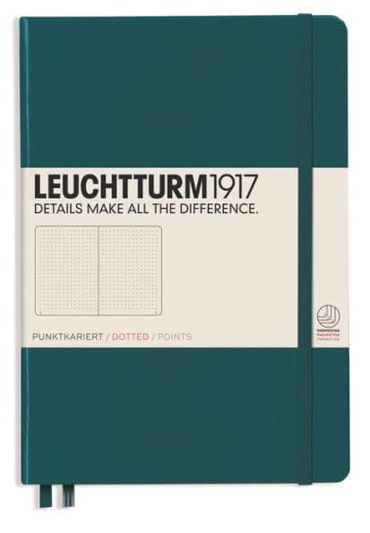 Notebooks Medium-pacific green, plain