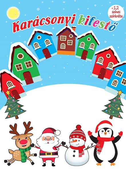 Kar�csonyi kifest� 12 sz�nes zs�rkr�ta